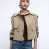 Short Fluid Trench Coat Short Fluid Trench Coat
