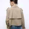 Short Fluid Trench Coat Short Fluid Trench Coat