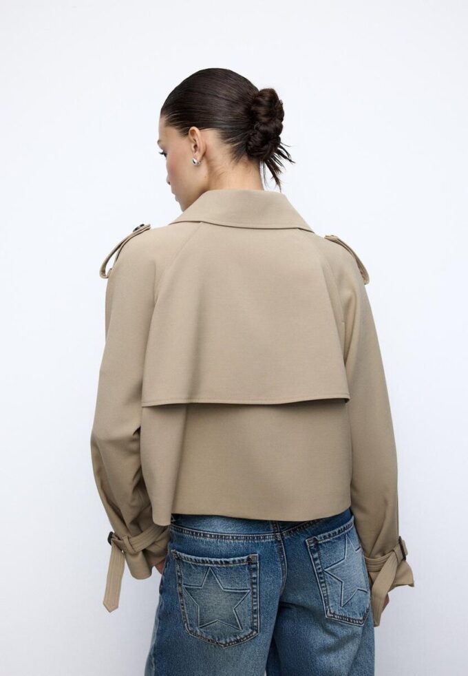 Short Fluid Trench Coat Short Fluid Trench Coat