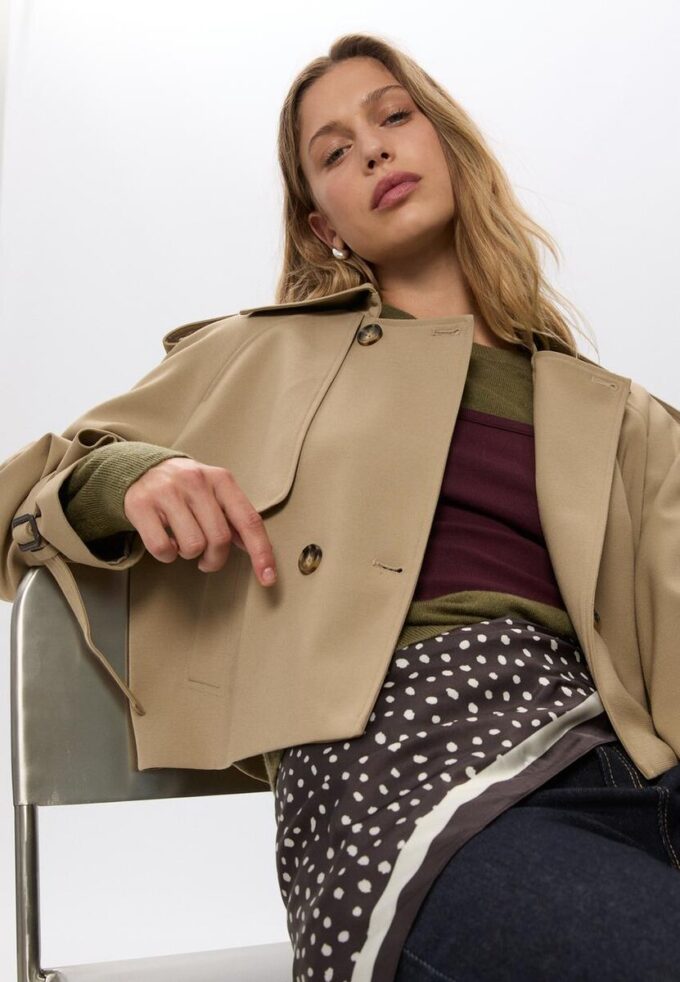 Short Fluid Trench Coat Short Fluid Trench Coat