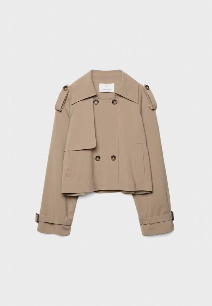Short Fluid Trench Coat Short Fluid Trench Coat