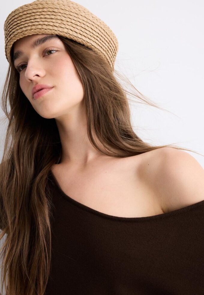 Short Knit Boat Neck Dress