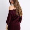 Short Knit Boat Neck Dress