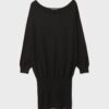 Short Knit Boat Neck Dress