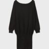 Short Knit Boat Neck Dress