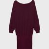 Short Knit Boat Neck Dress
