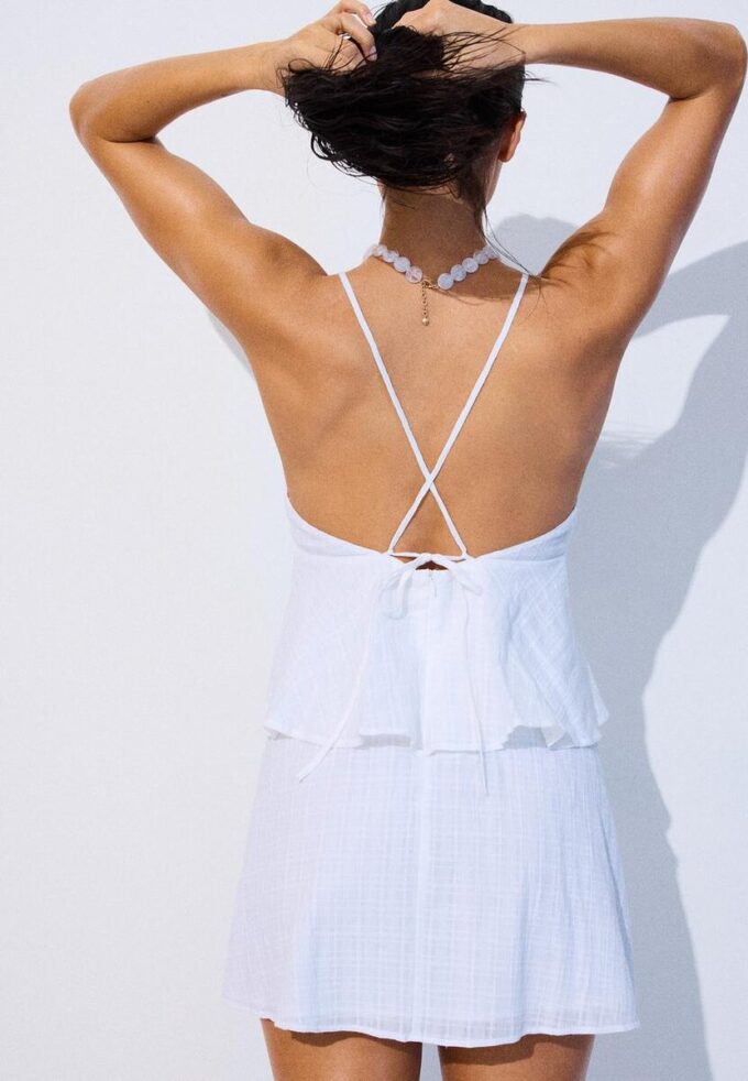 Short Ruffled Strappy Dress Short Ruffled Strappy Dress