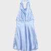 Short Satin Halterneck Dress