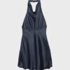 Short Satin Halterneck Dress