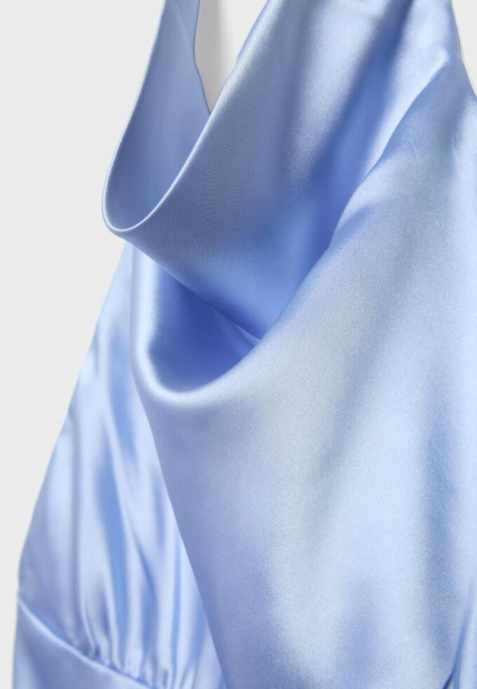 Short Satin Halterneck Dress