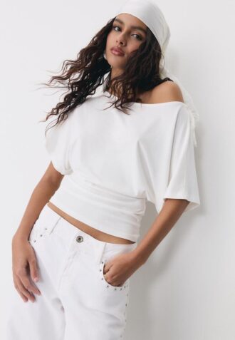 Short Sleeve Boat Neck T-Shirt