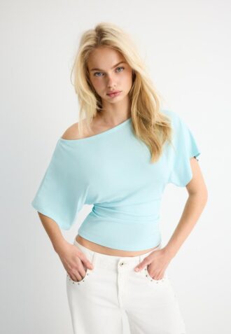 Short Sleeve Boat Neck T-Shirt
