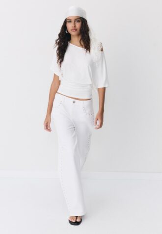 Short Sleeve Boat Neck T-Shirt