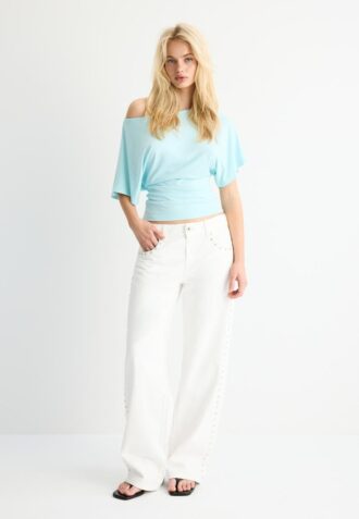 Short Sleeve Boat Neck T-Shirt