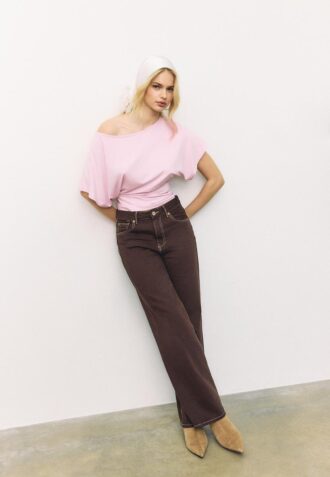 Short Sleeve Boat Neck T-Shirt