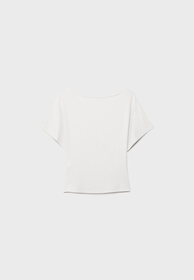 Short Sleeve Boat Neck T-Shirt