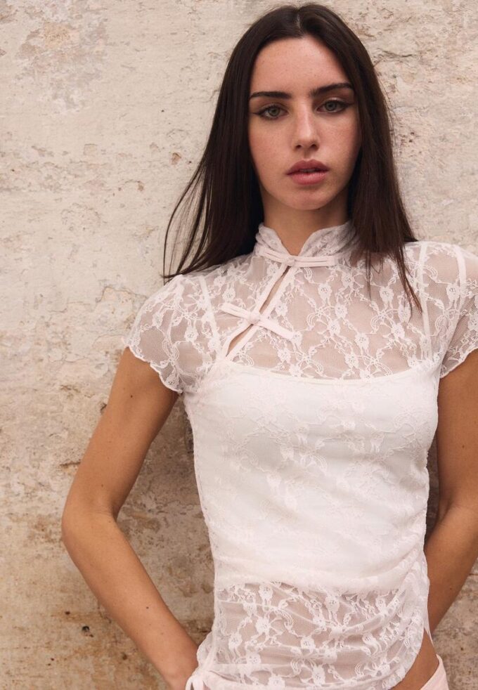 Short Sleeve Qipao Style T-Shirt Short Sleeve Qipao Style T-Shirt