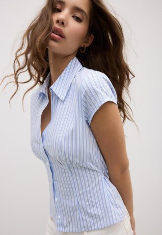 Short Sleeve Shirt with Underbust Seam