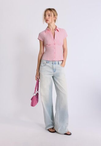 Short Sleeve Shirt with Underbust Seam