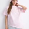 Short Sleeve T-Shirt with Lace Hem Short Sleeve T-Shirt with Lace Hem