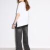 Short Sleeve T-Shirt with Lace Hem