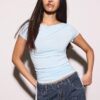 Short Sleeve T-Shirt with Side Ruching