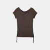 Short Sleeve T-Shirt with Side Ruching Short Sleeve T-Shirt with Side Ruching