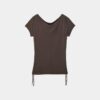 Short Sleeve T-Shirt with Side Ruching Short Sleeve T-Shirt with Side Ruching
