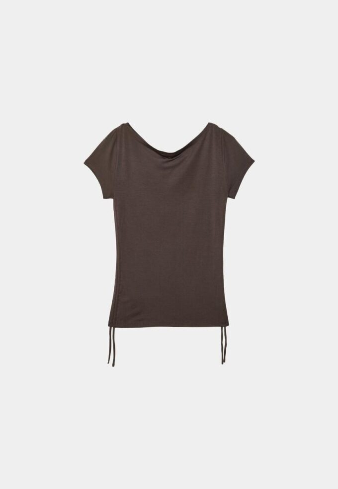 Short Sleeve T-Shirt with Side Ruching Short Sleeve T-Shirt with Side Ruching