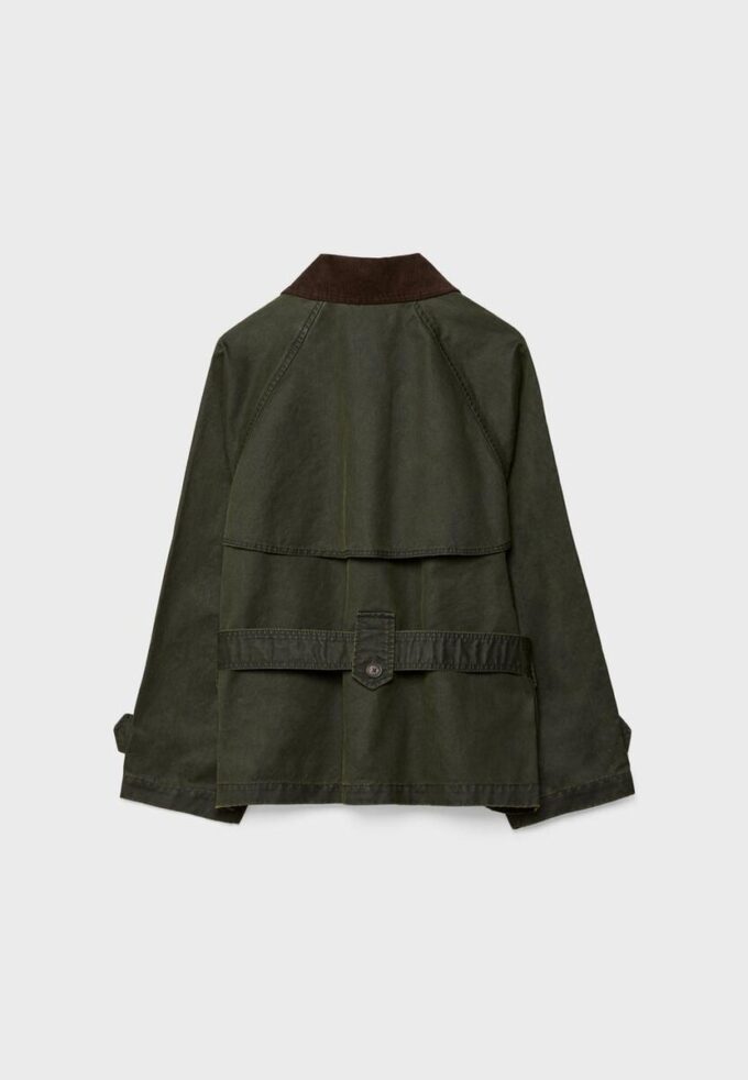 Short Waxed Trench Coat with Belt Short Waxed Trench Coat with Belt