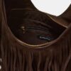 Shoulder Bag with Fringe and Buckle Detail