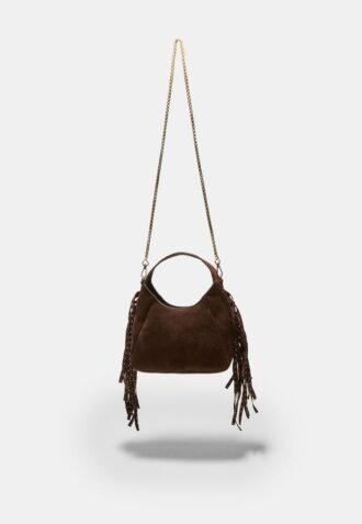 Shoulder Bag with Side Fringes