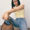 Shoulder Bag with Side Fringes