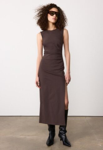 Sleeveless Bengaline Midi Dress