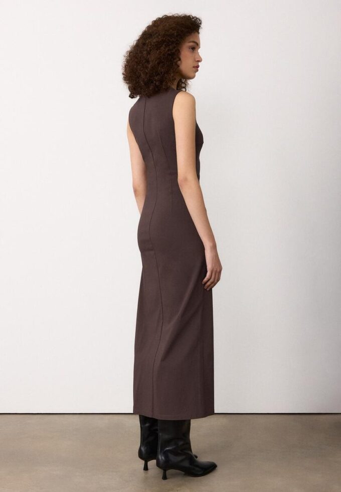 Sleeveless Bengaline Midi Dress
