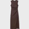 Sleeveless Bengaline Midi Dress