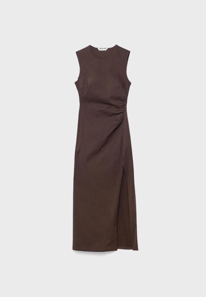 Sleeveless Bengaline Midi Dress