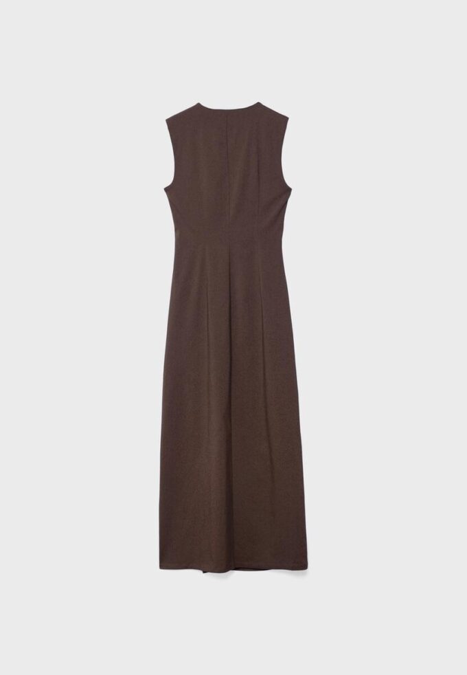 Sleeveless Bengaline Midi Dress