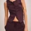 Sleeveless Buttoned Top