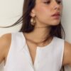 Sleeveless Buttoned Top