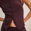 Sleeveless Buttoned Top