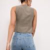 Sleeveless Buttoned Top