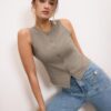 Sleeveless Buttoned Top