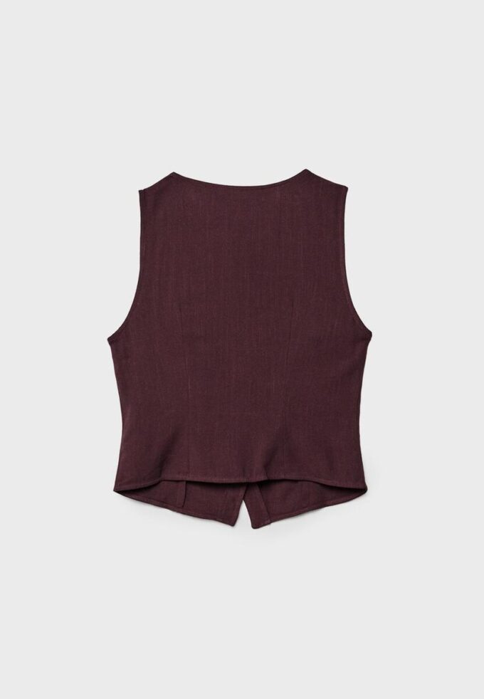 Sleeveless Buttoned Top