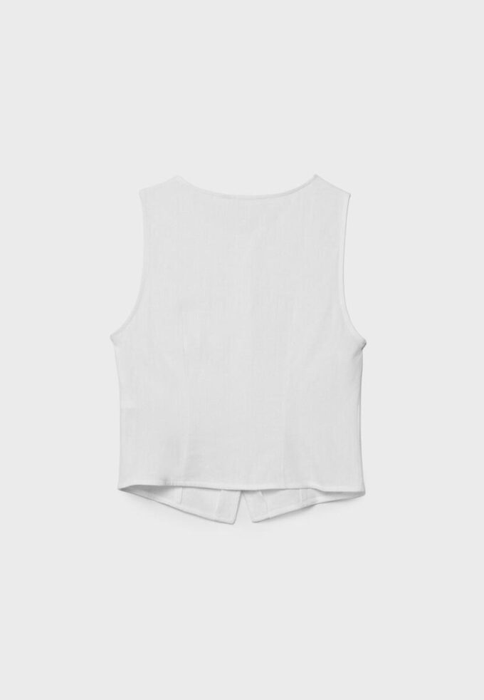Sleeveless Buttoned Top