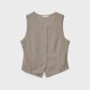 Sleeveless Buttoned Top