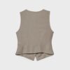 Sleeveless Buttoned Top