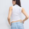 Sleeveless Funnel Neck T-Shirt