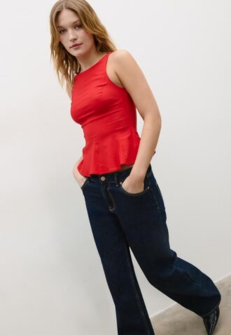 Sleeveless Peplum Top Sleeveless Peplum Top