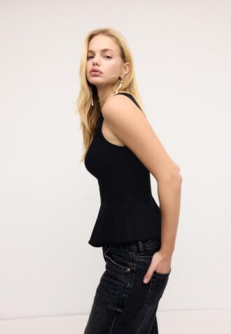 Sleeveless Peplum Top Sleeveless Peplum Top